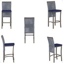 Ver imagem 5 de Mesa Bistrô e 2 Banquetas Roma Marrom Corda Náutica Estofado 10 Trama Original