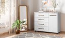 Ver imagem 5 de Cômoda com Rodízios 4 Gavetas Flynn Branco