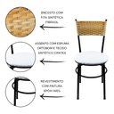 Ver imagem 2 de 2 Cadeiras Pretas para Cozinha Viena Palha:Branco