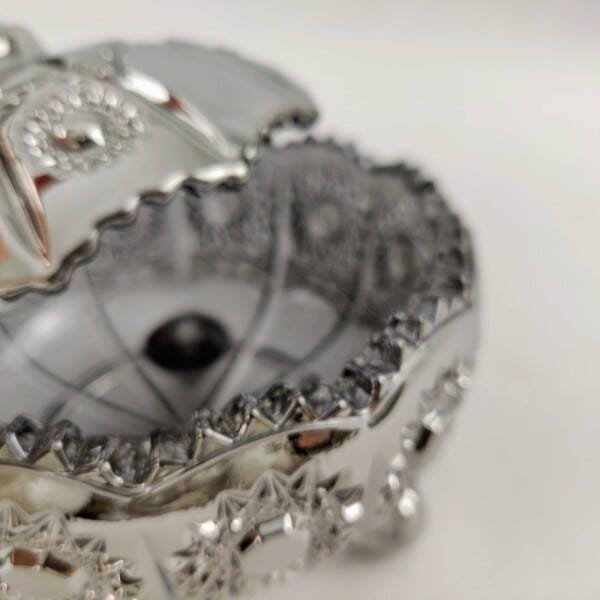 Potiche Prateado Versailles Cristal 14x12cm Prata Bomboniere - 5