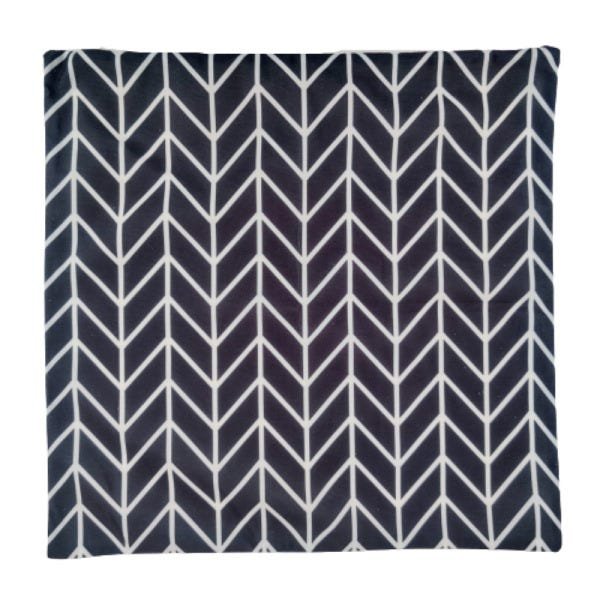Capa De Almofada Geométrica Preta E Branca 45x45cm - 1