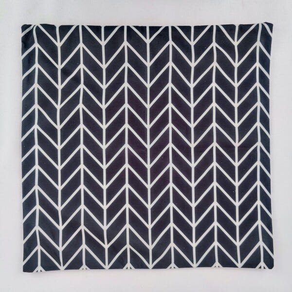 Capa De Almofada Geométrica Preta E Branca 45x45cm - 2