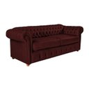 Ver imagem 1 de Dois Sofás Chesterfield Luiz XV 2,30 c. Ecológico Bordô sala de estar/recepção/ barbearia