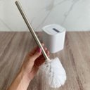 Ver imagem 6 de Conjunto 2 Escovas Sanitárias com Suportes para Banheiro Lavabo Polipropileno Dual OU Branco
