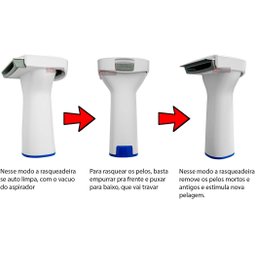 Kit Higiene Pet Banho e Tosa 15 em 1 Aspirador 220v 300w Maquina Tosa sem Fio, Escova Raqueador Pelo - 5