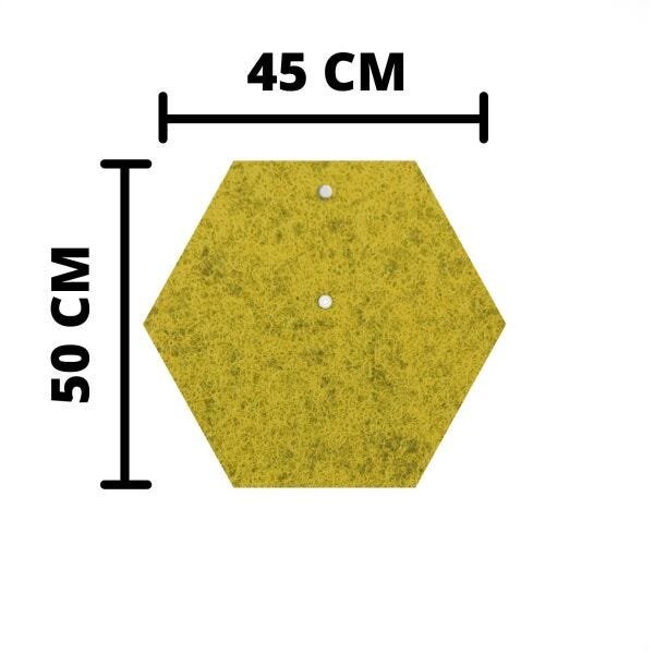 Kit com 2 Tapete para Pet em Feltro Dobrável Colmeia Amarelo - 2