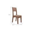 Ver imagem 4 de Conjunto Sala de Jantar Alice 1,56 com 6 Cadeiras Amendoa 51C