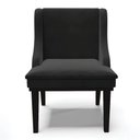 Ver imagem 3 de Kit 2 Cadeiras Estofadas Para Sala De Jantar Base Fixa De Madeira Preto Lia Veludo Preto - Ibiza