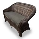 Ver imagem 2 de Conjunto de Sofá Fibra Sintética Bali - 1 Sofá 2L + 2 Poltronas + 1 Mesa Centro - Tecido Duna Fendi