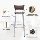 Ver imagem 5 de Kit 3 Bancos Alto Tamborete para Balcão Junco Argila Àrea de Lazer Ilha Bancada bar Churrasqueira