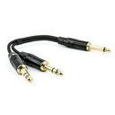 Ver imagem 1 de Cabo P10 Mono para 2 P10 Estereo - 20 Cm