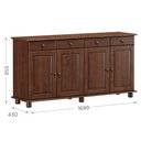 Ver imagem 3 de Balcão Cozinha 4 Portas E 4 Gavetas Em Envelhecido Madeira