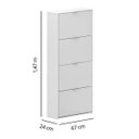 Ver imagem 3 de Sapateira Safira 4 Portas - Branco