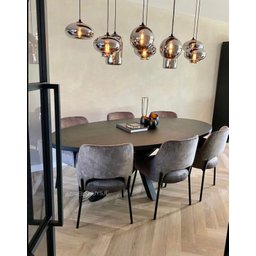Mesa Estilo Industrial - Modelo Oval - 200x100cm - Cor Preto - 3