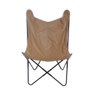 Poltrona Butterfly em PU Caramelo Base Metal - 2