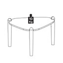 Ver imagem 5 de Mesa de Centro Organica Pes Madeira Nero Preto 28012 Artesano