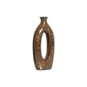 Ver imagem 2 de Vaso Decorativo de Mesa Marrom Decoração de Sala Taj Petra 41x19x8 cm