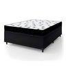 Cama Box Baú Casal 138 Tecido Sintético Preto com Colchão Extra Firme Espuma Semi Ortopédica D28 Pre - 2