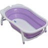 Banheira para Bebê Dobrável Karibu Branco e Lilás Dzieco - 1