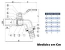 Ver imagem 2 de Torneira Esfera Alavanca Azul 1/2 Jardim Tanque Quintal