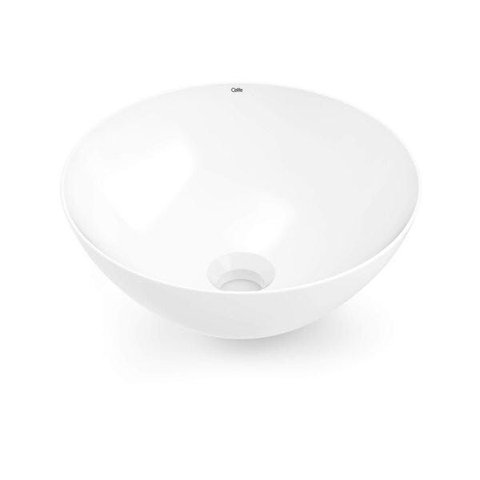 Cuba de Apoio Redondo sem Mesa 350 Design D1 Celite Branco
