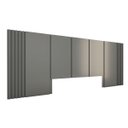 Ver mais imagens de Cabeceira Queen 3,00m e 2 Mesas C/ 2 Gavetas Mdf sob Medida Cor:cinza Sagrado