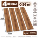 Ver imagem 2 de Piso Vinílico Autoadesivo 0,56m² Kit 4 Réguas Grandes 1,5mm Amêndoa Clara
