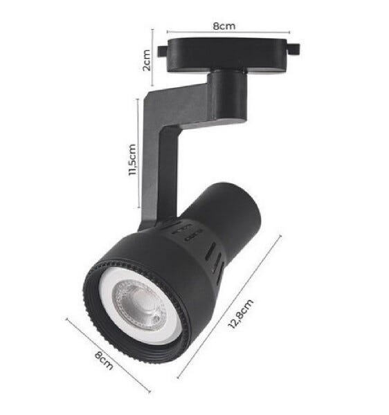 Spot para Trilho Eletrificado Par20 Oko Nordecor Preto para Sala Quarto Cozinha Quadro Bivolt - 4