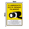 Combo 3 Placas De Sinalização O Ambiente Está Sendo Filmado 15x20 Acesso - P-25/1 F9e - 2