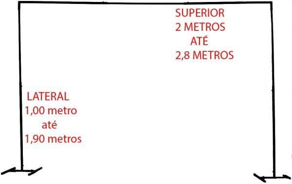 Suporte Painel Festa Tela Balões Bexigas Estrutura 2 Pés  - 3