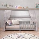 Ver imagem 2 de Cama Infantil Montessoriana Casa Madeira com Estrado Nina Cinza