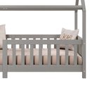 Ver imagem 7 de Cama Infantil Montessoriana Casa Madeira com Estrado Nina Cinza