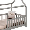 Ver mais imagens de Cama Infantil Montessoriana Casa Madeira com Estrado Nina Cinza