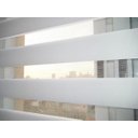 Ver mais imagens de Persiana Rolo Duplo Bandô Sunny Branca 160 (L) x 220 (A) Cortina Zebra Double Vision 1,60 X 2,20