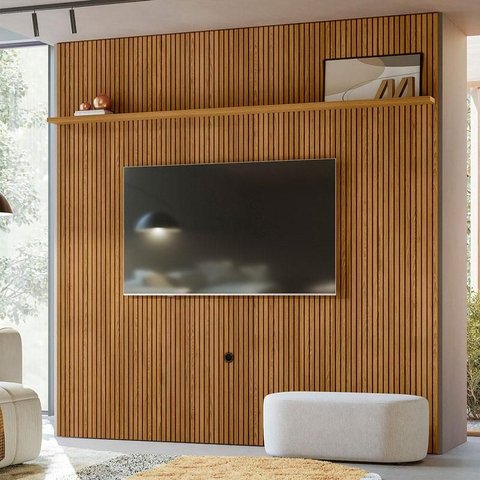 Painel Piso Teto New Guaporé Ambiente Cumaru - Madetec