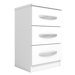 Mesa de Cabeceira 03 Gavetas  R&s Móveis - Branco - 2