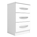 Ver imagem 2 de Mesa de Cabeceira 03 Gavetas R&s Móveis - Branco
