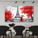Ver imagem 3 de Quadro Decorativo Sala Quarto Paris Preto Grande 60x90 Elegante