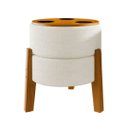 Ver imagem 2 de Puff Mesa Porta Copos Banqueta Decoração Moderno Bege