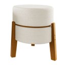 Ver imagem 1 de Puff Mesa Porta Copos Banqueta Decoração Moderno Bege