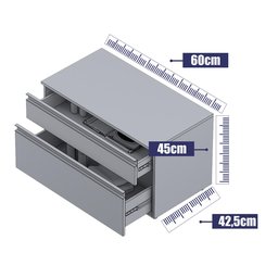 Gabinete de Banheiro Safira 60cm Mdf Rodízio Inferior com Trava - 3