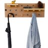 Painel Organizador Pegboard de Madeira e Mdf com Prateleira Auxiliar e Ganchos Cabideiro - 1