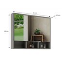 Ver imagem 3 de Espelheira para Banheiro 2 Portas com Nichos 80cm Multimóveis CR10177 Cimento