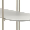 Ver imagem 5 de Estante de Livros 5 Prateleiras Aço com MDF Enya 180 cm - Off White Fosco c/ Champanhe