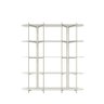 Estante de Livros 5 Prateleiras Aço com Mdf Enya 180 Cm - Off White Fosco C/ Champanhe - 2
