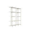 Ver imagem 4 de Estante de Livros 5 Prateleiras Aço com MDF Enya 180 cm - Off White Fosco c/ Champanhe