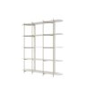 Estante de Livros 5 Prateleiras Aço com Mdf Enya 180 Cm - Off White Fosco C/ Champanhe - 3