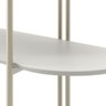 Estante de Livros 5 Prateleiras Aço com Mdf Enya 180 Cm - Off White Fosco C/ Champanhe - 5