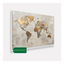 Ver imagem 2 de Quadro Mapa Mundi Texturas Nobres Dourado com Cinza 123x83