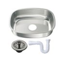 Ver imagem 1 de Cuba Inox 41X32X11 Para Pia Cozinha + Sifão Branco + Válvula